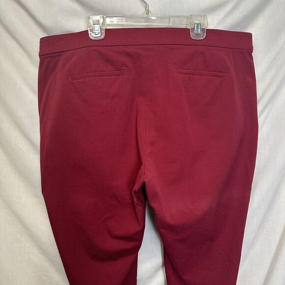 J Jill Pants Womens 18 Red Cropped Premium Bi Stretch High‎ Rise Casual Cotton - Picture 5 of 10